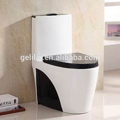 Bathroom toilet ceramic color one piece toilet luxury s-trap toilet