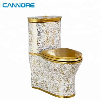 Continental Tyrant Gold Color Gold Plating Super Flush One Piece Toilet